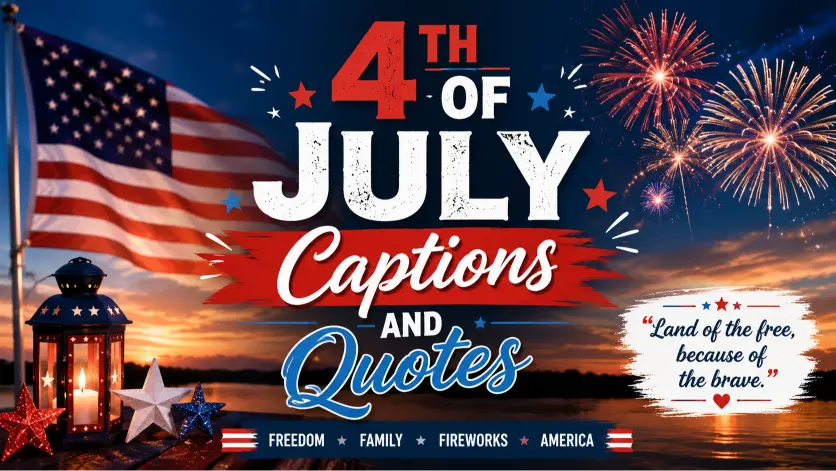 4Th Of July Captions And Quotes to generate captions