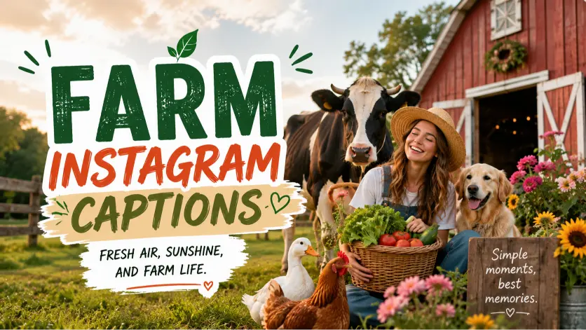 Farm Instagram Captions for Your Countryside Moments