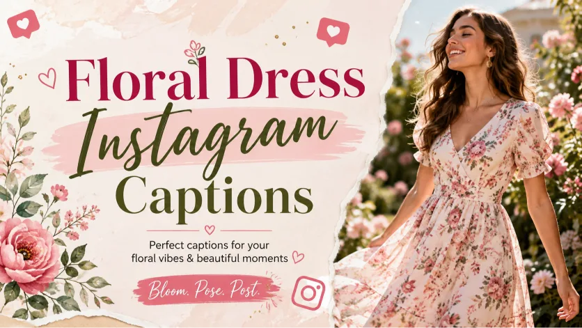 Floral Dress Instagram Captions for Every Stylish Look