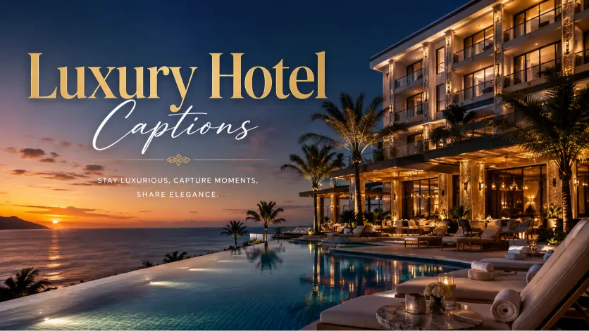 Luxury Hotel Captions For Elegant Travel And Premium Stays